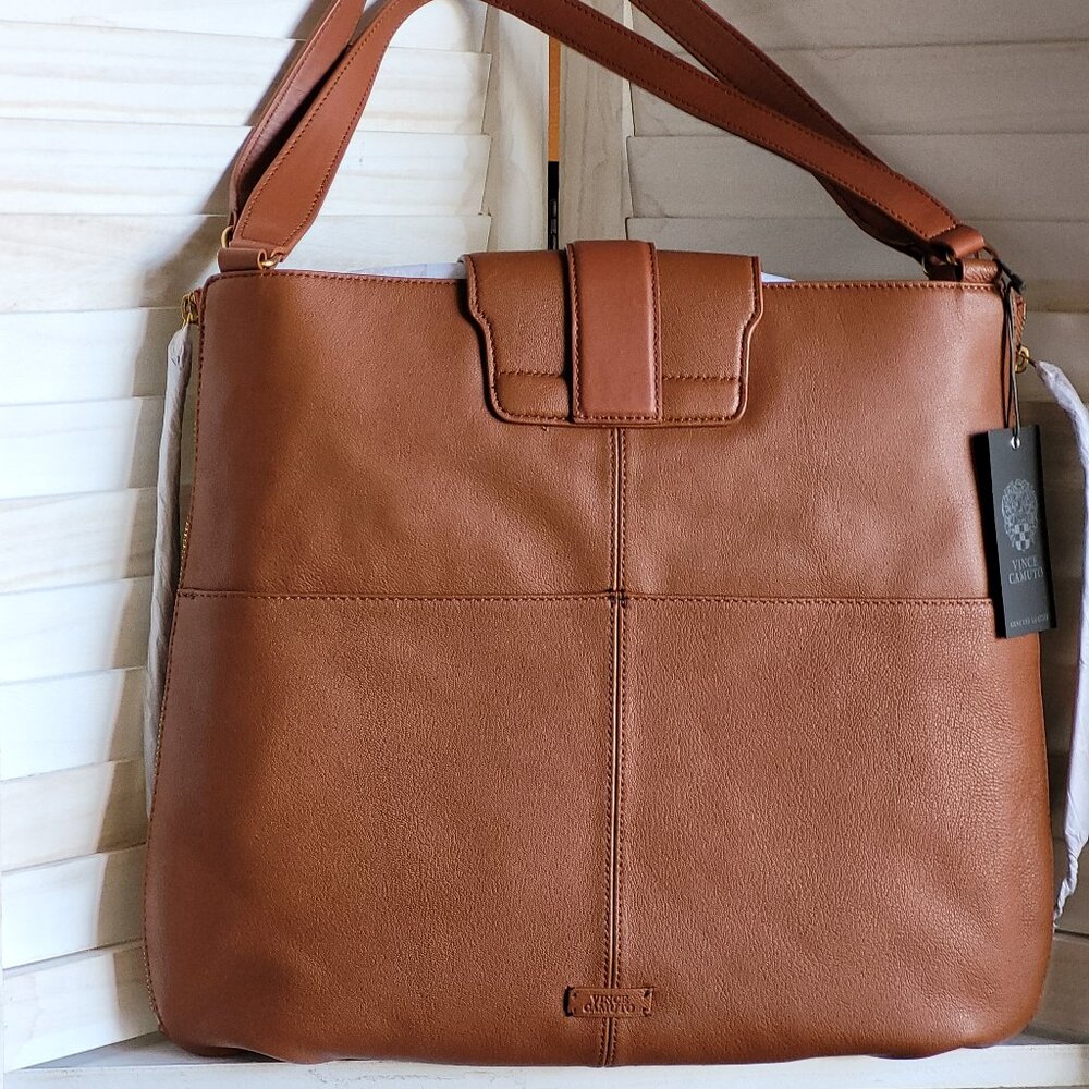 $139 NWT Vince Camuto Large Leather Hobo Bag - Picture 4 of 7